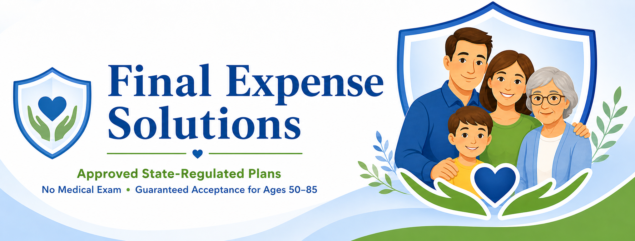 Final Expense Solutions banner with family protection artwork